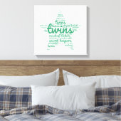 Green Twin Star Leinwanddruck (Insitu (Schlafzimmer))