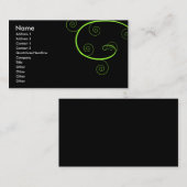 Green Twirls Visitenkarte (Vorne/Hinten)
