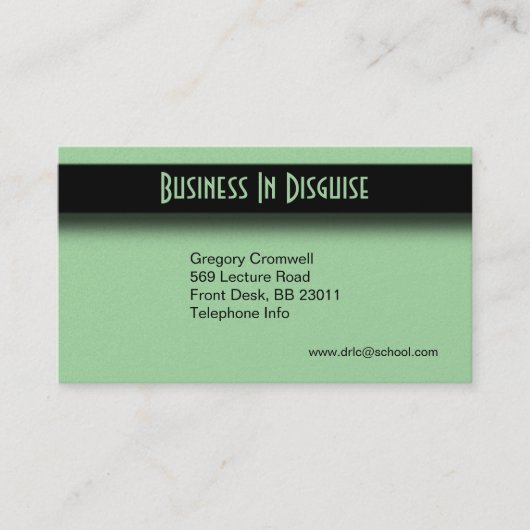 Green Two Side Business Card Visitenkarte (Vorderseite)