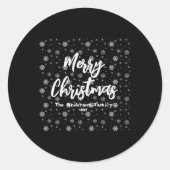 Green Tygraphy Minimal Modern Merry Christmas T Sh Runder Aufkleber (Vorderseite)