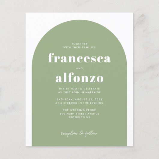 Green UAWG QR Code Retro Foto Hochzeit (Vorderseite)