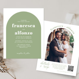 Green UAWG QR Code Retro Foto Hochzeit