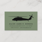 Green UH-60 Blackhawk-Militärpilot Visitenkarte (Vorderseite)