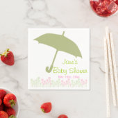 Green Umbrella Baby Dusche Napkins Serviette (Beispiel)