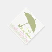 Green Umbrella Baby Dusche Napkins Serviette (Ecke)