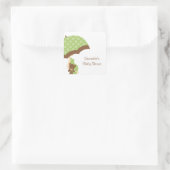 Green Umbrella Baby Shower Stickers (Tasche)