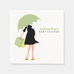 Green Umbrella Mommy Baby Dusche Serviette