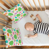 Green Umbrellas with Clouds and Raindrops Kissen