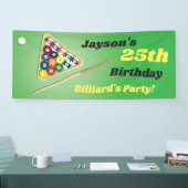 Green und Black Billiard Pool Party Banner (Messe)