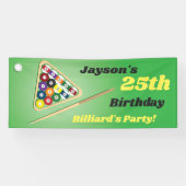 Green und Black Billiard Pool Party Banner (Horizontal)