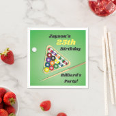 Green und Black Billiard Pool Party Paper Napkin Serviette (Beispiel)