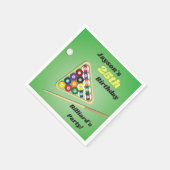 Green und Black Billiard Pool Party Paper Napkin Serviette (Ecke)