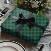 Green und Black Buffalo Kariert Geschenkpapier