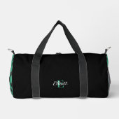 Green und Black Buffalo Kariert Mit Monogramm Duffle Bag (Vorderseite)