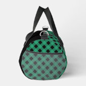 Green und Black Buffalo Kariert Mit Monogramm Duffle Bag (Rechts)