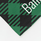 Green und Black Buffalo Kariert Personalisiert 9 F Fleecedecke (Ecke)