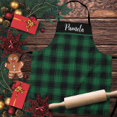 Green und Black Buffalo Kariert Tartan Custom Schürze