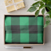 Green und Black Buffalo Karo Gingham Holiday Seidenpapier (Geschenk)
