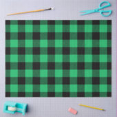 Green und Black Buffalo Karo Gingham Holiday Seidenpapier (Basteln)