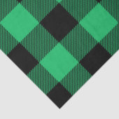 Green und Black Buffalo Karo Gingham Holiday Seidenpapier (Ausschnitt)