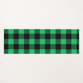 Green und Black Buffalo Karo Gingham Holiday Yo Yogamatte (Vorderseite (Horizontal))