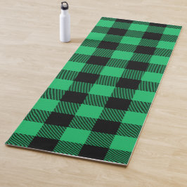 Green und Black Buffalo Karo Gingham Holiday Yo Yogamatte