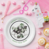 Green und Black Buffalo Karo Sleigh und Packages Pappteller (Party)