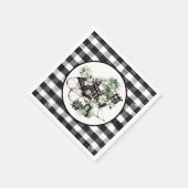 Green und Black Buffalo Karo Sleigh und Packages Serviette (Ecke)