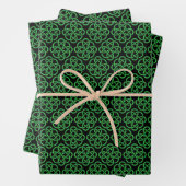 Green und Black Celtic Shield Knot Geschenkpapier Set (Beispiel)