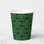 Green und Black Celtic Shield Knot Pappbecher (Links)