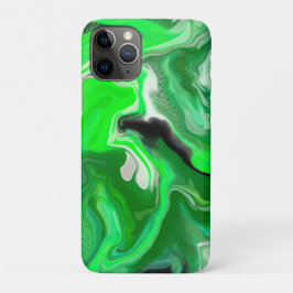 Green und Black Digital Fluid Art Pour Painting Case-Mate iPhone Hülle
