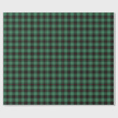 Green und Black Fife District Ancient Tartan Geschenkpapier (Flach)