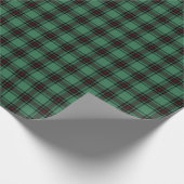 Green und Black Fife District Ancient Tartan Geschenkpapier (Ecke)