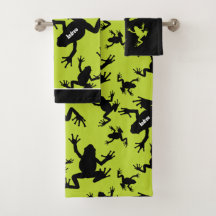 Green und Black Frog Pattern Kids