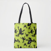 Green und Black Frog Pattern Kids Tasche (Vorderseite)