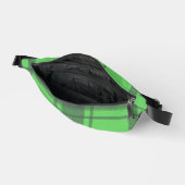 Green und Black Kariert Fanny Pack Bauchtasche (Offen)