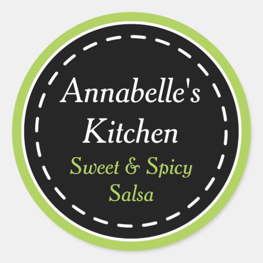 Green und Black Kitchen Stickers (Vorderseite)