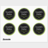 Green und Black Kitchen Stickers (Blatt)