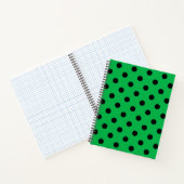 Green und Black Polka Dots Notizblock (Innenseite)