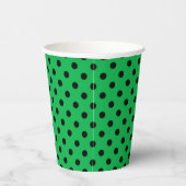 Green und Black Polka Dots Pappbecher (Rechts)