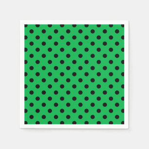 Green und Black Polka Dots Serviette