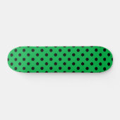 Green und Black Polka Dots Skateboard (Horizontal)