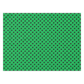 Green und Black Polka Dots Tischdecke (Vorderseite (Horizontal))