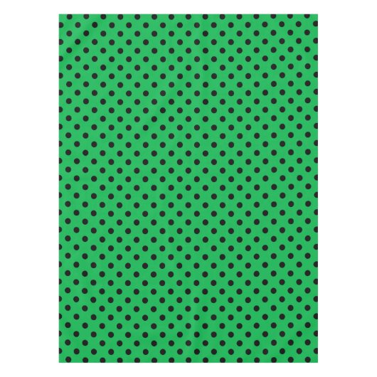Green und Black Polka Dots Tischdecke (Vorderseite)