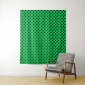 Green und Black Polka Dots Wandteppich (Beispiel)