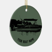 Green und Black Pontoon Boat Ornament (Rechts)