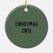 Green und Black Pontoon Boat Ornament (Hinten)