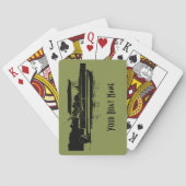 Green und Black Pontoon Boat Playing Cards Spielkarten (Rückseite)
