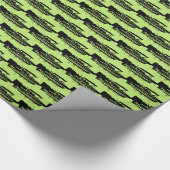 Green und Black Pontoon Boat Wrapping Paper Geschenkpapier (Ecke)