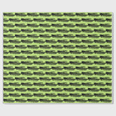 Green und Black Pontoon Boat Wrapping Paper Geschenkpapier (Flach)